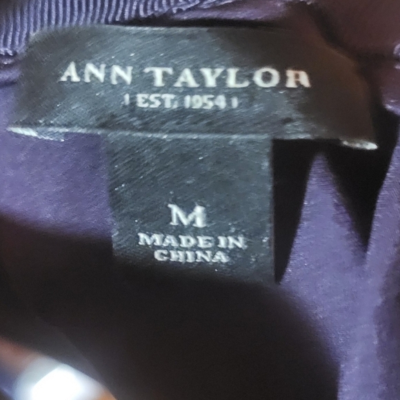 Ann Taylor Royal Purple Silk Blend Sleeveless Top Size Medium - Picture 4 of 5